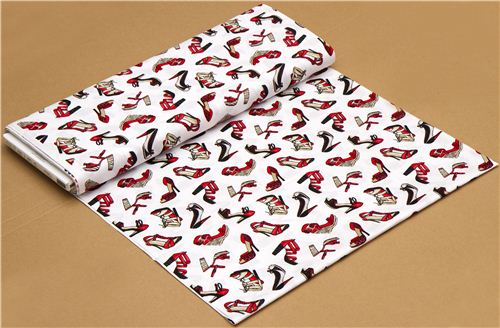 white ladies shoes designer fabric with high heels USA 3