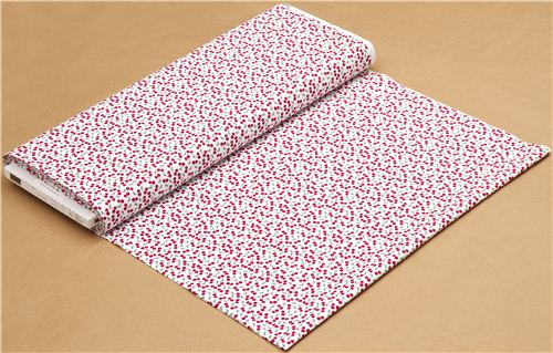 white mini cherry fabric by Timeless Treasures from the USA 3