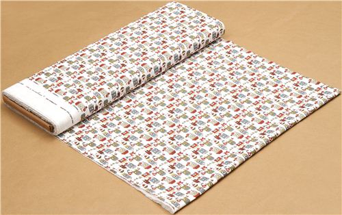 white monaluna organic fabric with fox in the henhouse 3