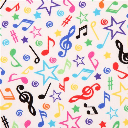 white music clef fabric 'We got the Beat' Blank Quilting USA Fabric