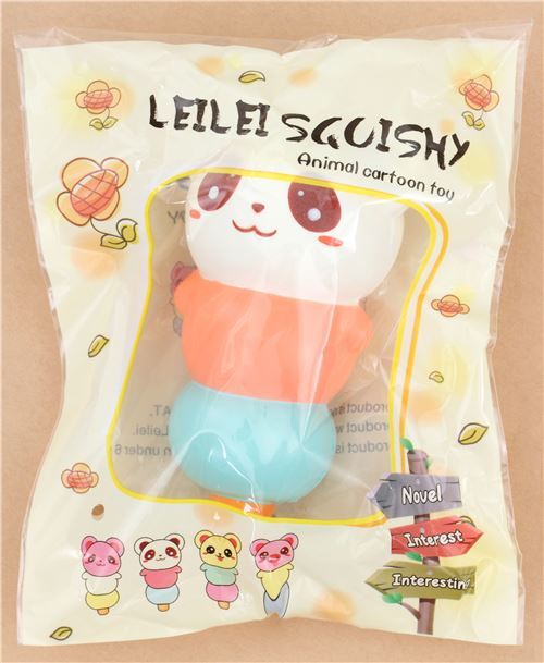 Squishy perfumado kawaii animal panda blanco naranja azul de LeiLei Squishy 4