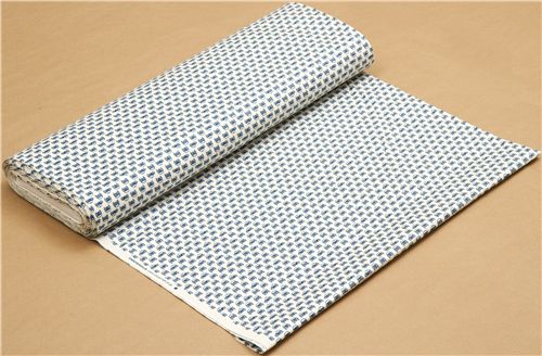 white oxford fabric with blue cars de Jap�n3