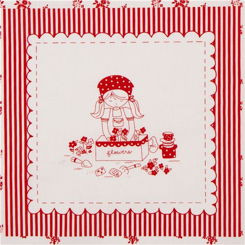 Tissu d'enfants Riley Blake blanc «The Simple Life» panneaux Tissu