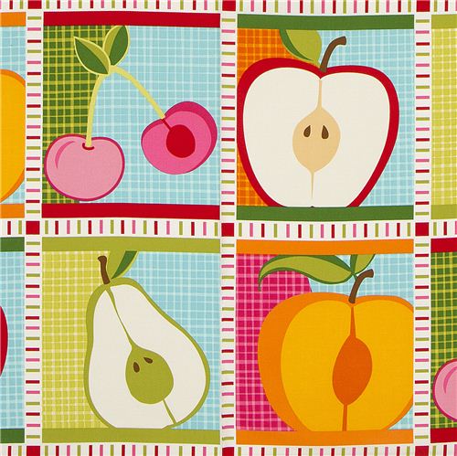 weißer Patchwork Obst Stoff von Robert Kaufman USA Stoff