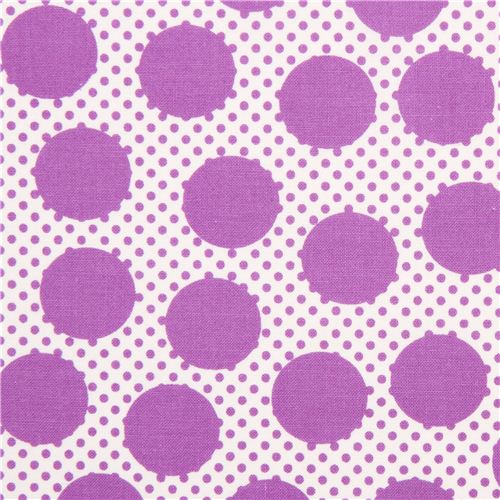 Tela blanca con lunares violetas de Michael Miller Tela