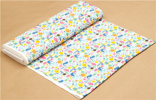 white sea animal fabric de Cosmo de Jap�n3