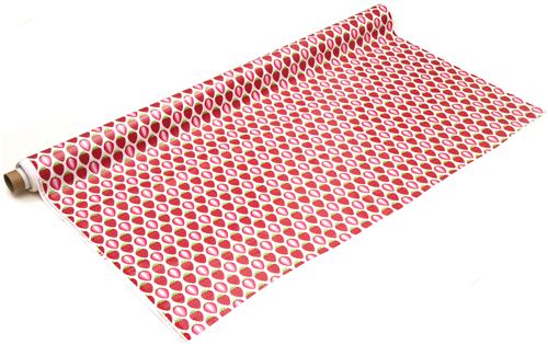 white strawberry laminate designer fabric from the USA 3