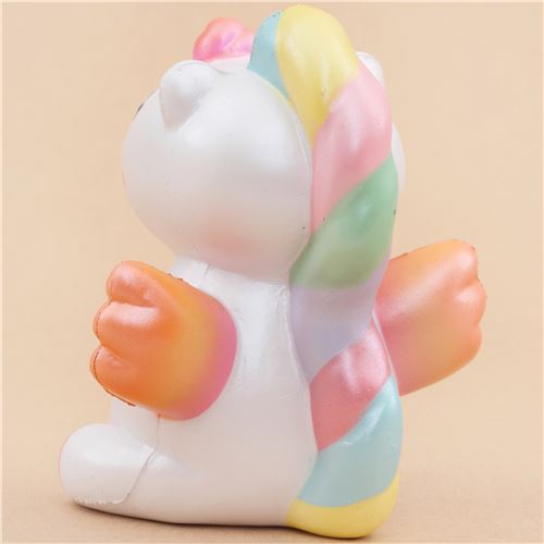 Squishys kawaii perfumado unicornio blanco alas rosa naranja juguete animal WaWaii Squishy 3
