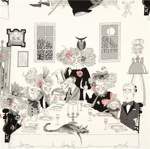 Tela blanca familia de brujos de Alexander Henry en el salón Tela