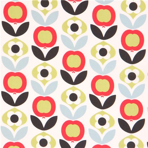 Weier se limettengrne Blume Designerstoff von Copenhagen Print Factory Stoff