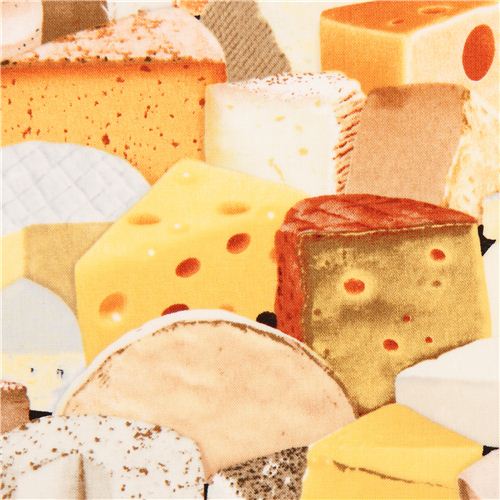 Tela blanca y amarilla quesos de Timeless Treasures de EEUU Tela