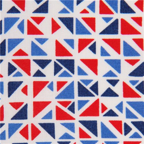 whiteTimeless Treasures triangle fabric USA Fabric