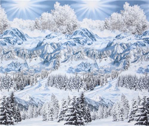 winter mountain fabric by Timeless Treasures - modeS4u