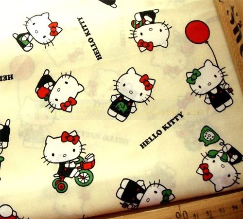 yellow Hello Kitty Fabric bike apple book 0.5m Fabric