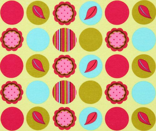 gelber Michael Miller Mod Dots Interlock Jersey Stoff 2