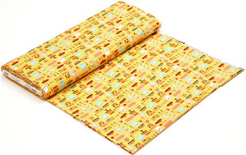 yellow cake fabric sugar milk flour de Robert Kaufman 3
