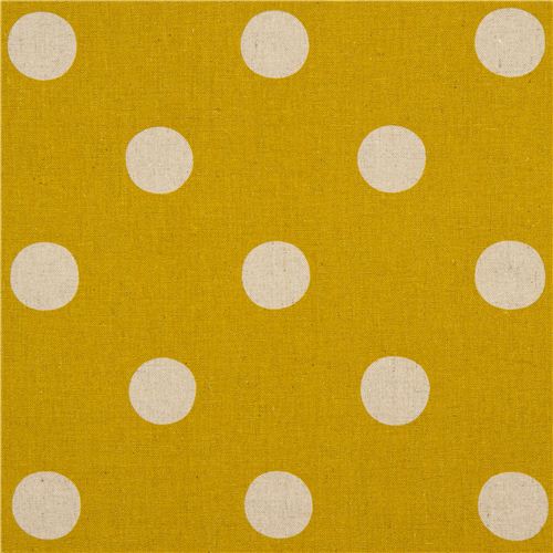 yellow echino polka dot laminate fabric maruco Fabric