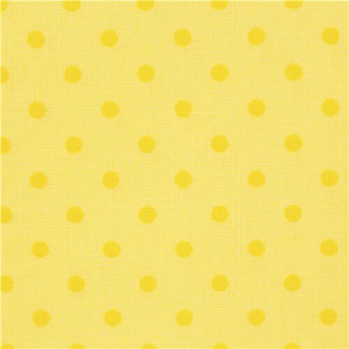 Tela amarilla con pequeos lunares Tela